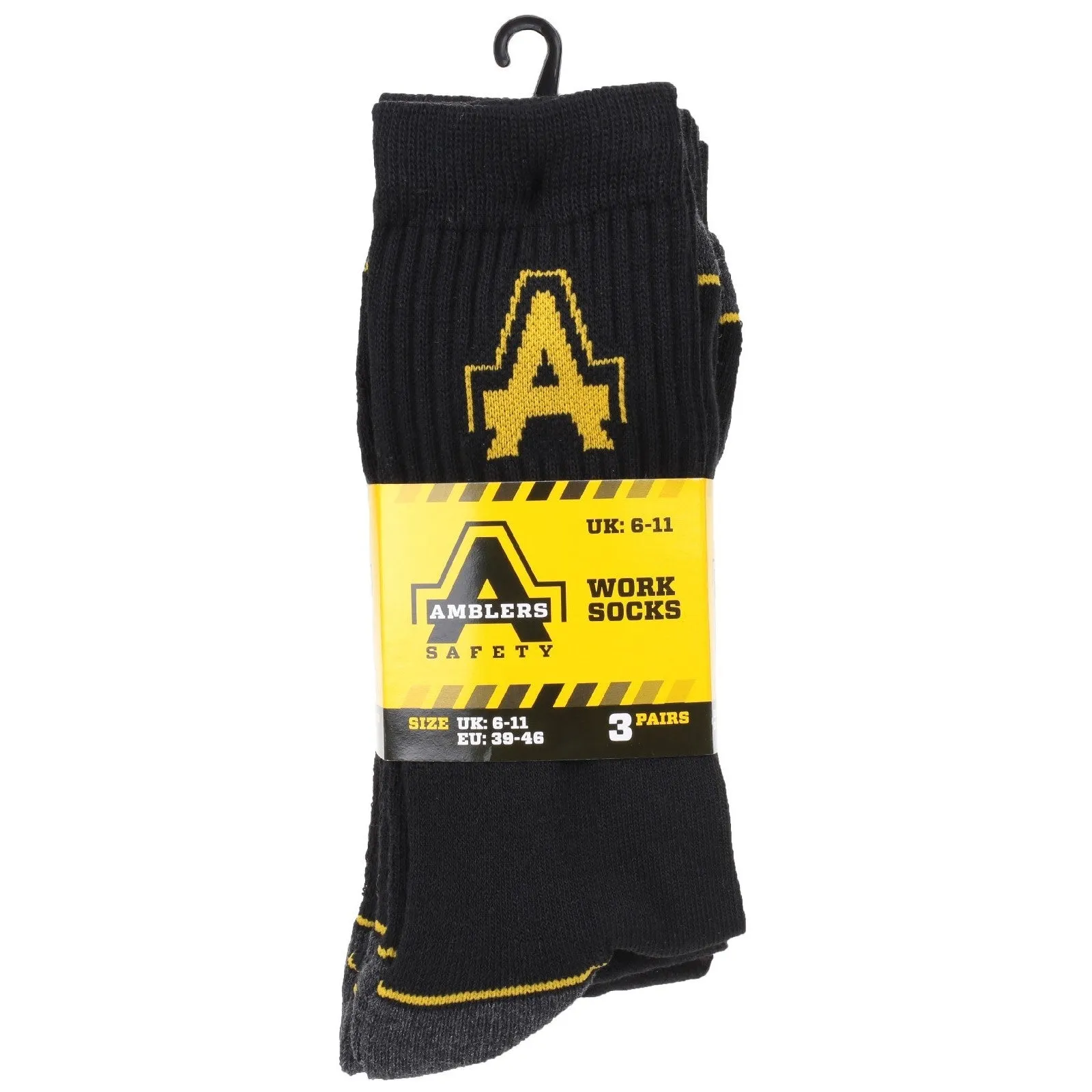 3 Pair Amblers Safety Heavy Duty Work Socks