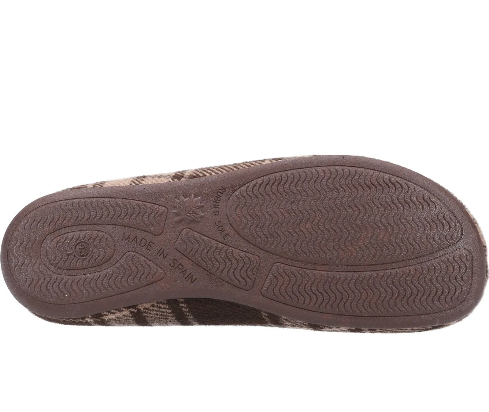 Cotswold Syde Mens Check Print Mule Slipper