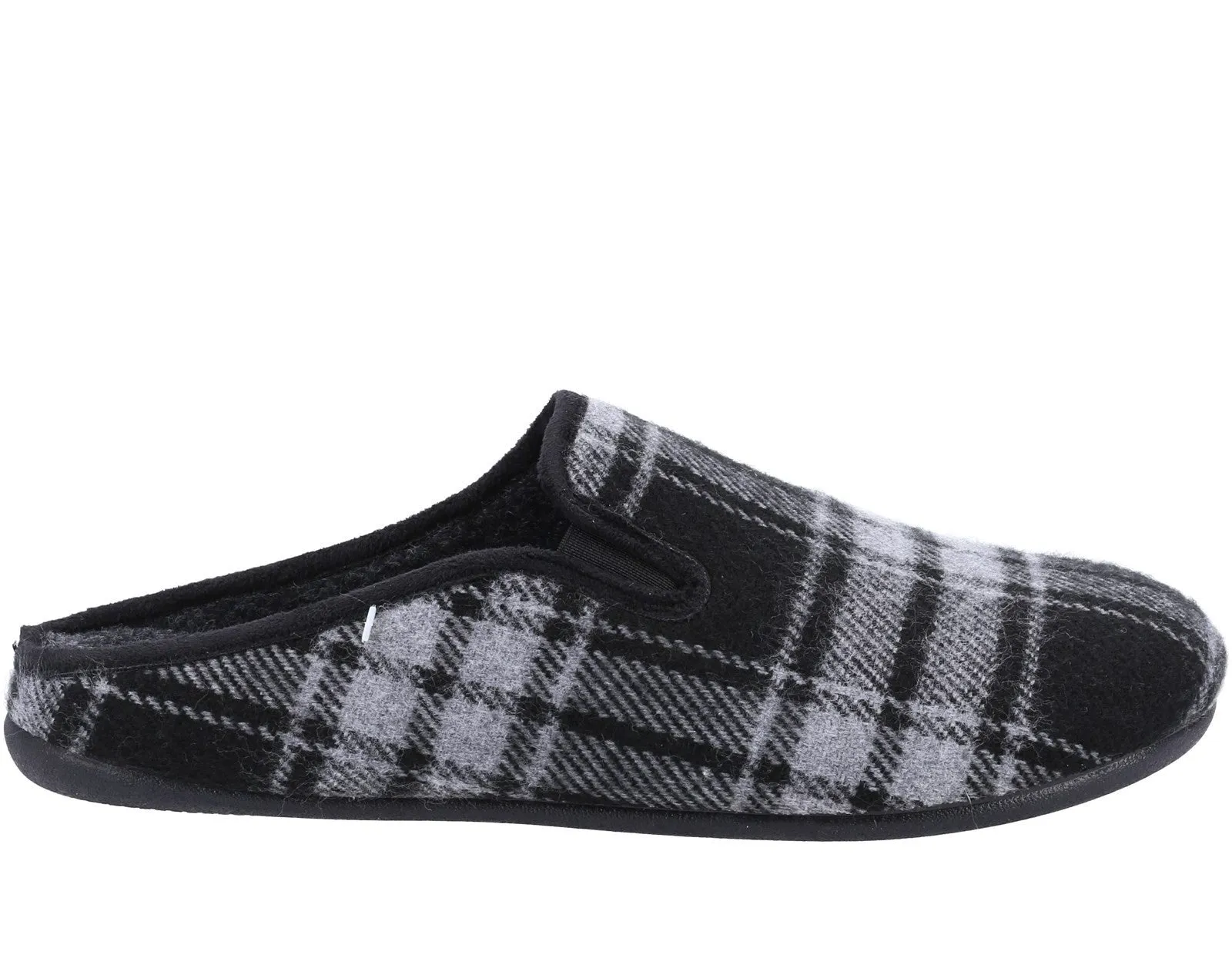 Cotswold Syde Mens Check Print Mule Slipper