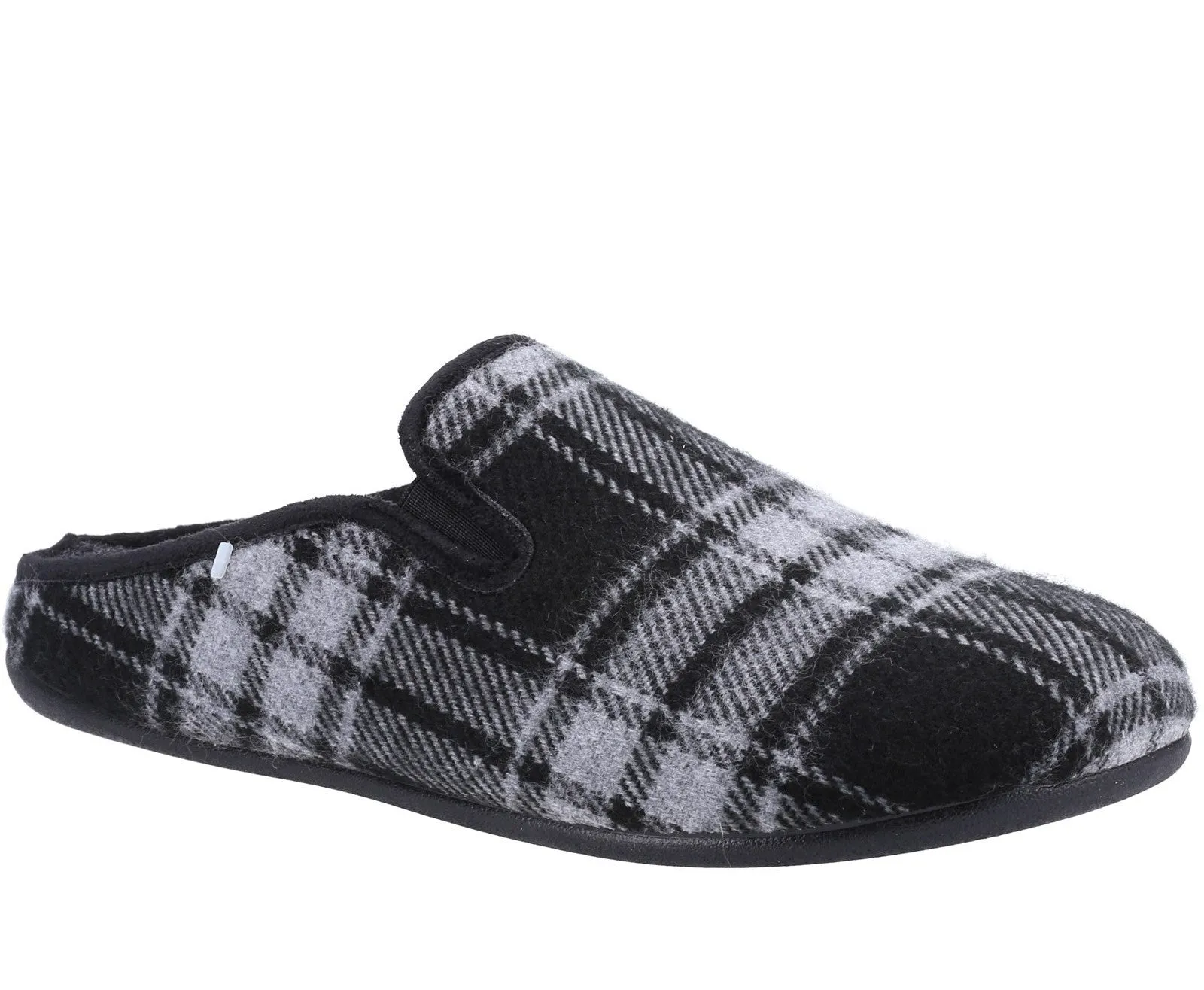 Cotswold Syde Mens Check Print Mule Slipper