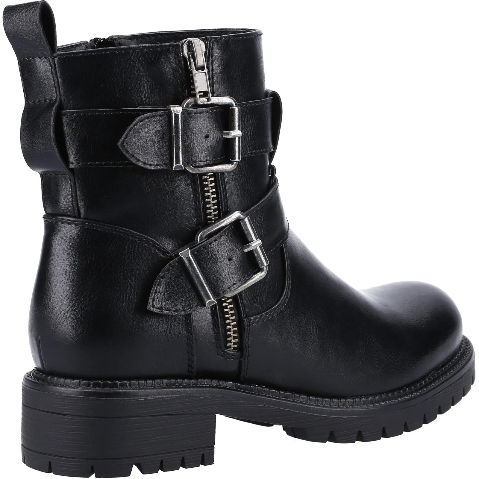 Divaz Sarah Womens Zip Up Biker Boot