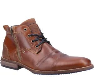 Dune Captains Double Toe Cap Detail Leather Boot