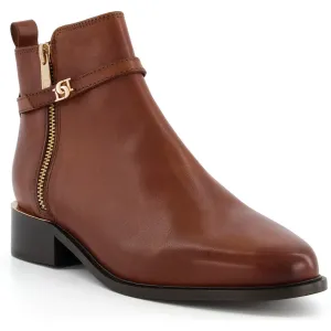 Dune Pap Womens Buckle Detail Leather Ankle Boot