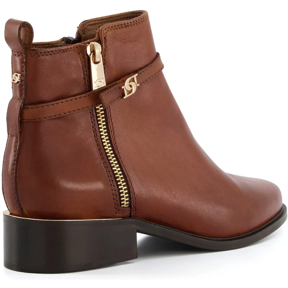 Dune Pap Womens Buckle Detail Leather Ankle Boot