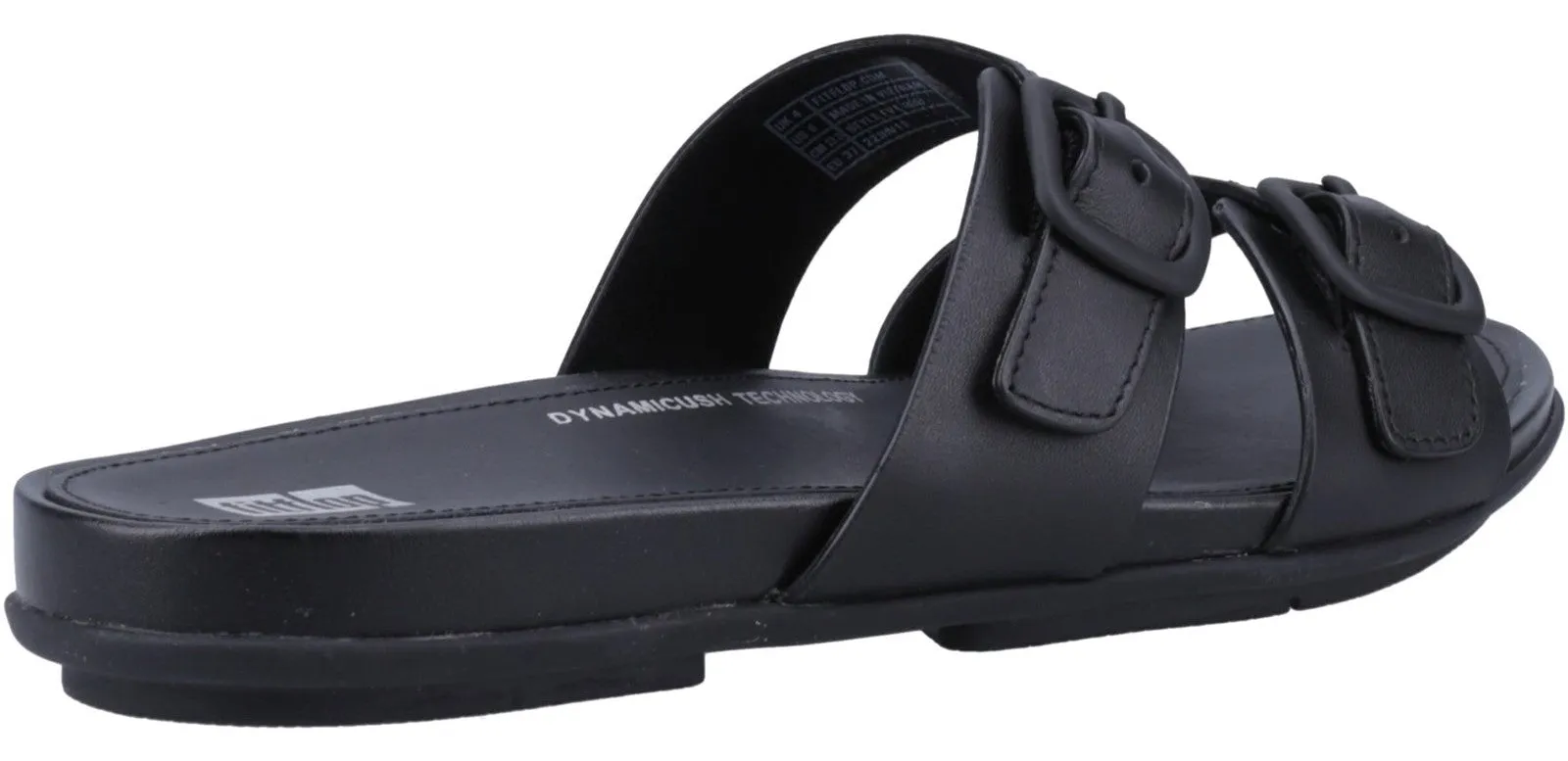 FitFlop Gracie Buckle 2-Bar Womens Leather Slide Sandal
