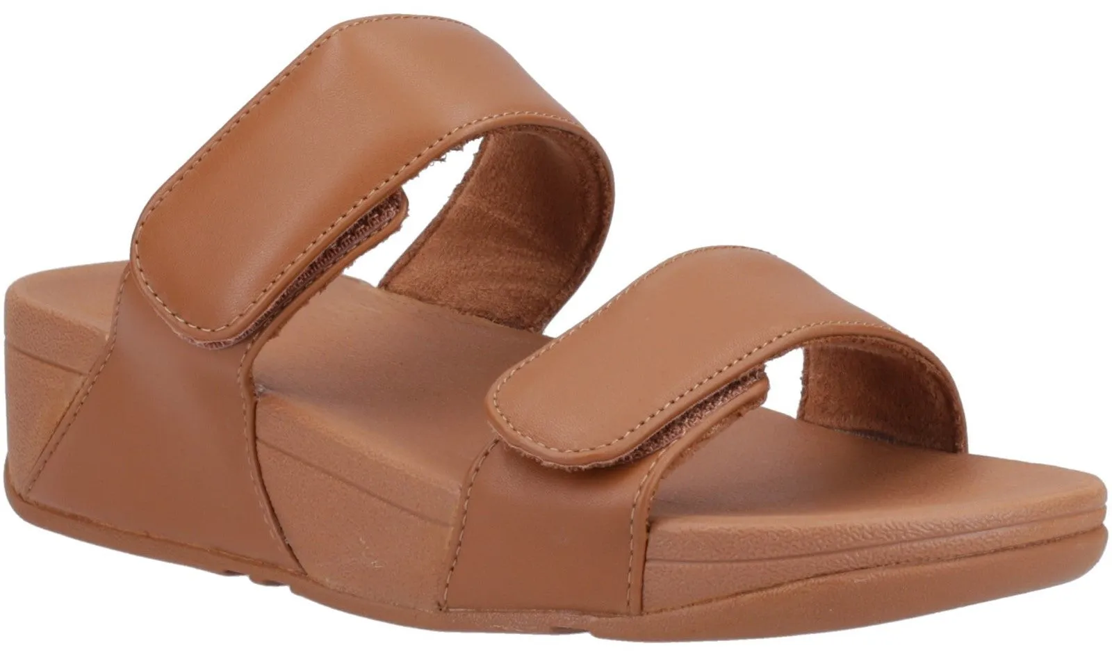 FitFlop Lulu Womens Leather Touch-Fastening Slide Sandal