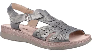 Fleet & Foster Ruth Womens Leather Touch-Fastening Sandal