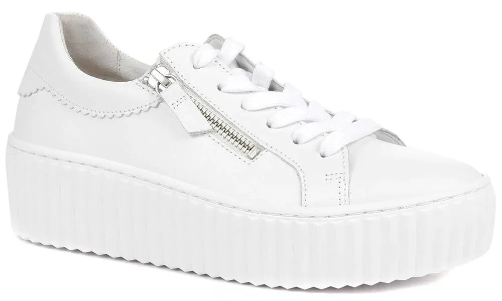 Gabor Dolly 63.200 Womens Leather Lace Up Trainer