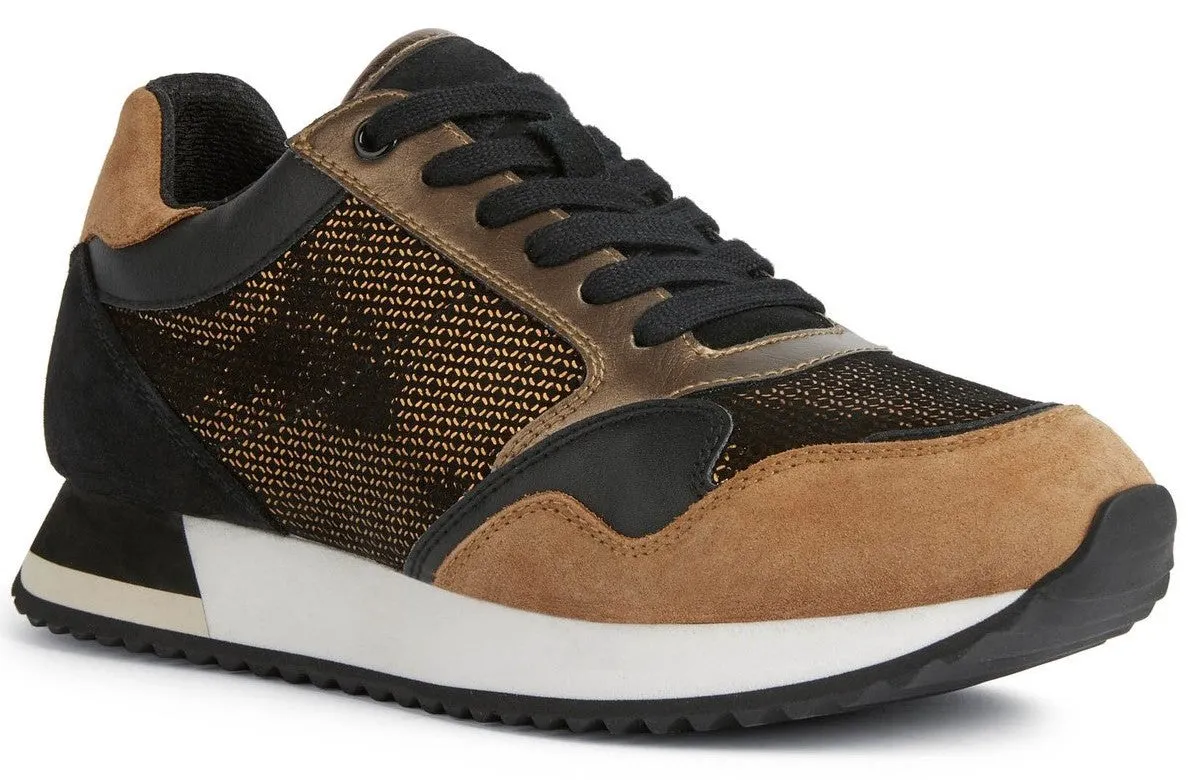 Geox Doralea Womens Leather Lace Up Trainer