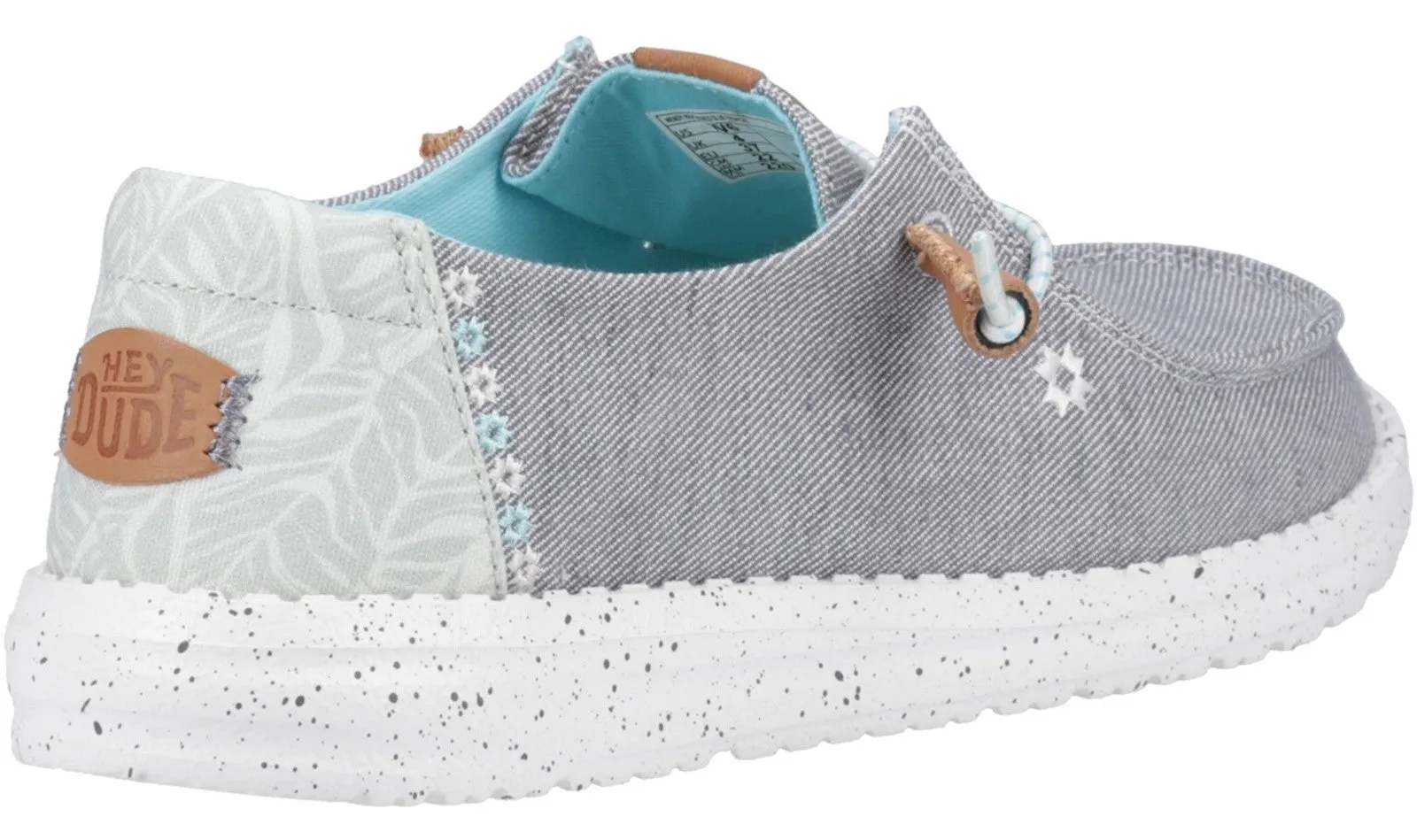 Hey Dude 40753 Wendy Heathered Slub Womens Lace Up Casual Shoe