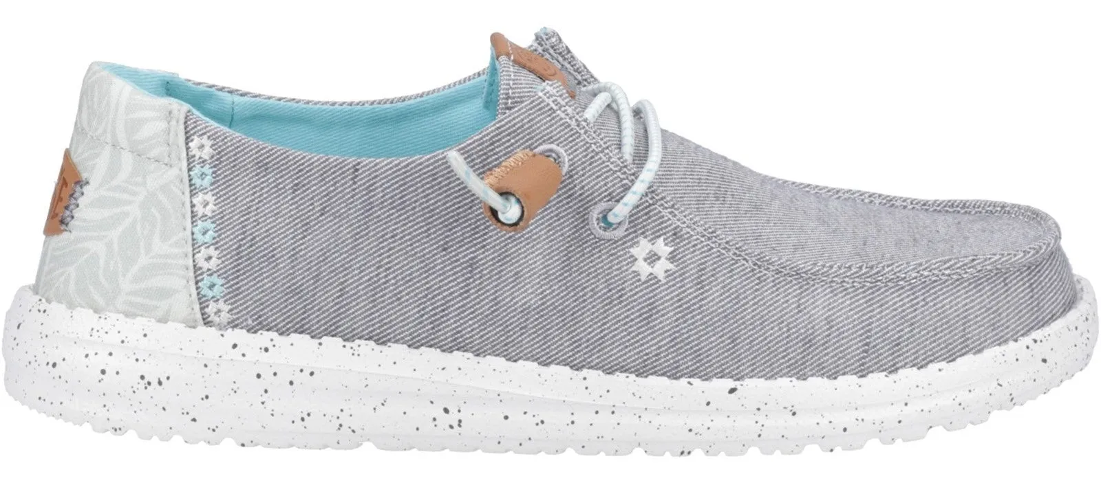 Hey Dude 40753 Wendy Heathered Slub Womens Lace Up Casual Shoe