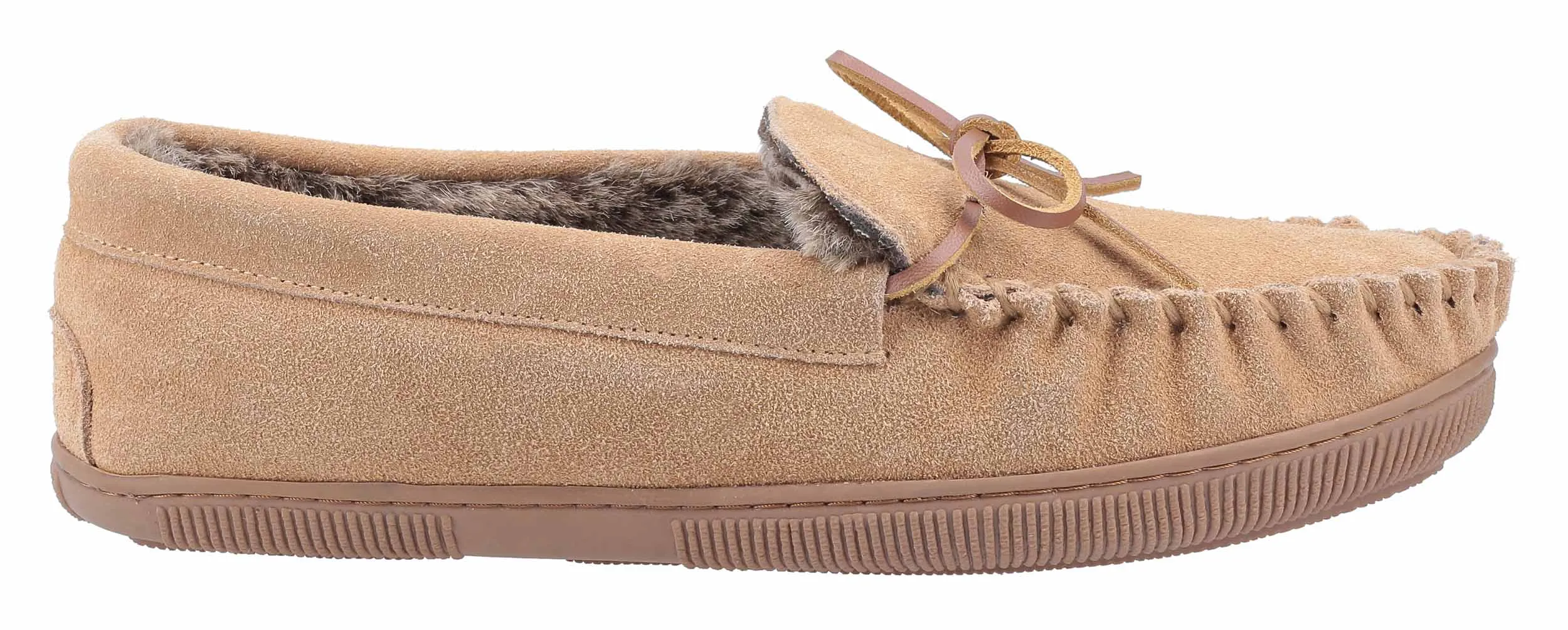 Hush Puppies Ace Mens Warm Lined Suede Moccasin Slipper