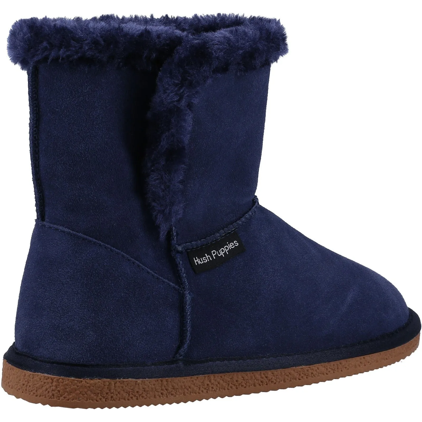 Hush Puppies Ashleigh Womens Suede Slipper Bootee