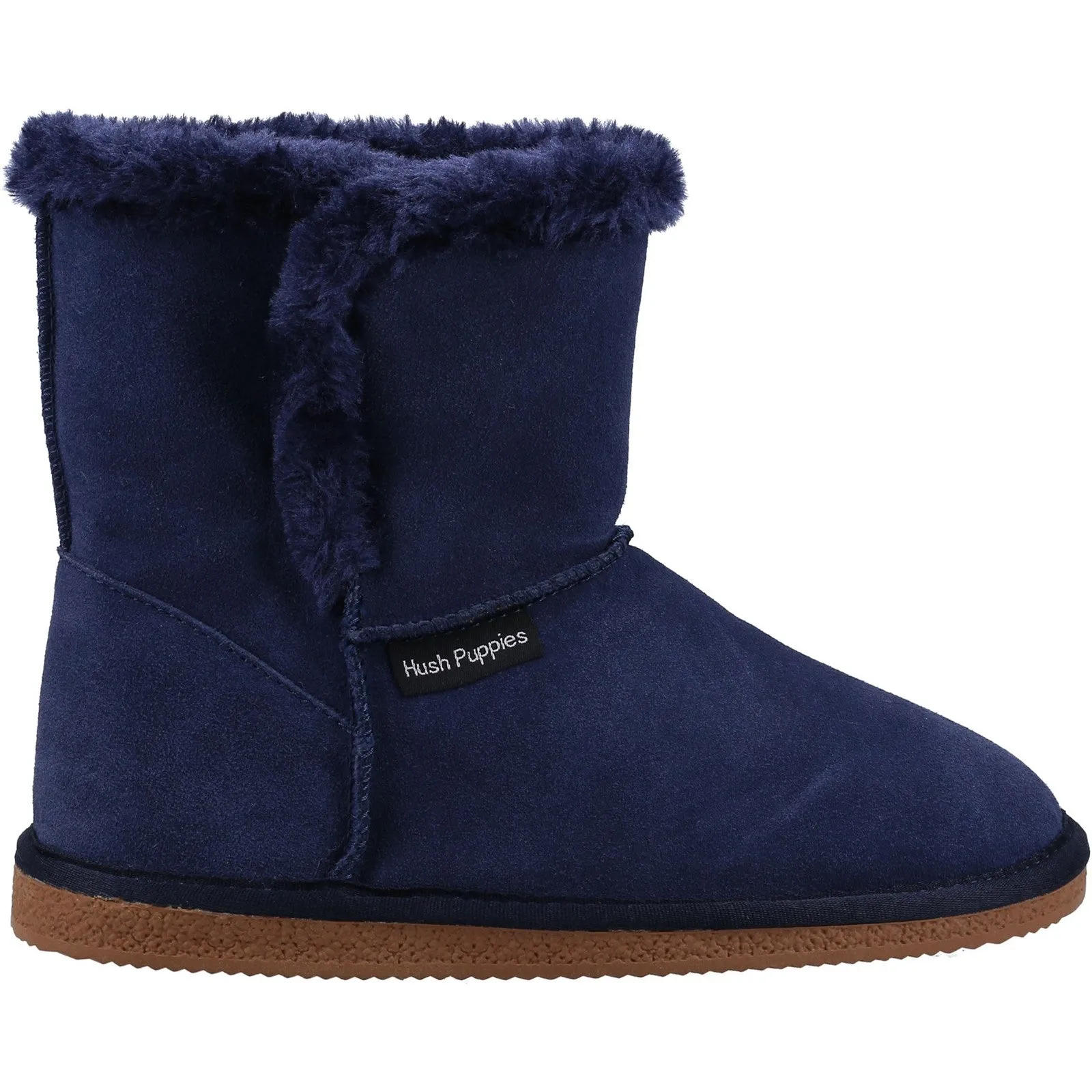 Hush Puppies Ashleigh Womens Suede Slipper Bootee