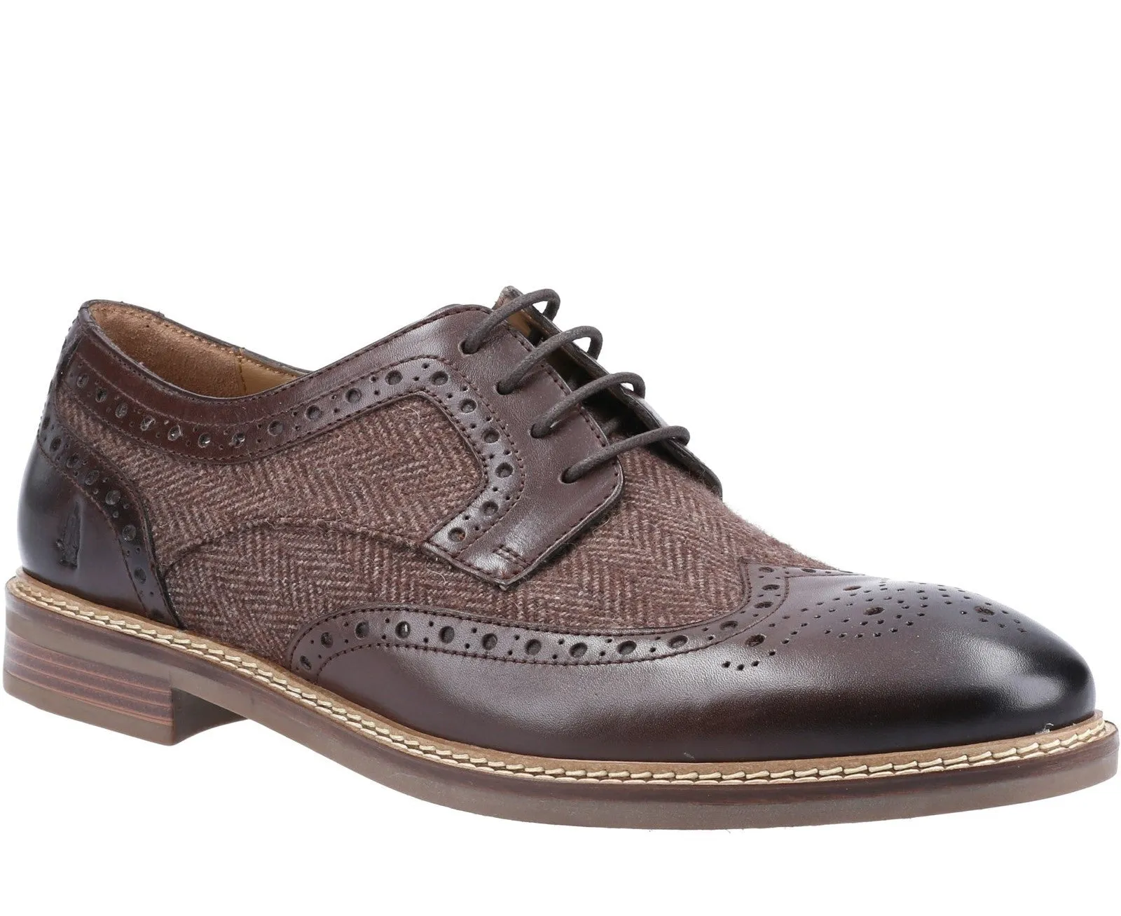 Hush Puppies Bryson Mens Brogue Detail Derby Shoes