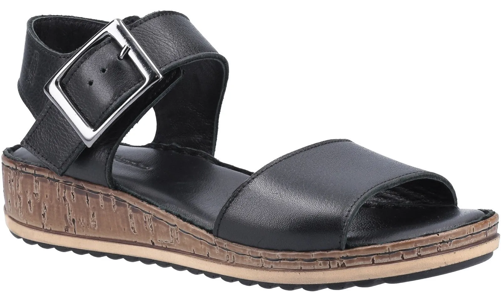 Hush Puppies Ellie Womens Wide Fit Leather Sandal