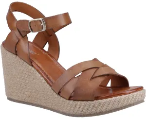 Hush Puppies Phoebe Womens Leather Wedge Heeled Sandal