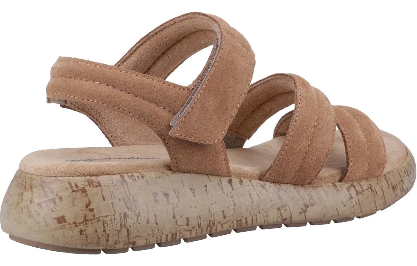 Hush Puppies Skye Womens Leather Touch-Fastening Sandal