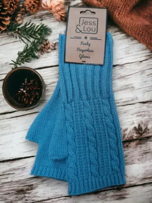 Jess & Lou Cosy Cable Knit Fingerless Gloves