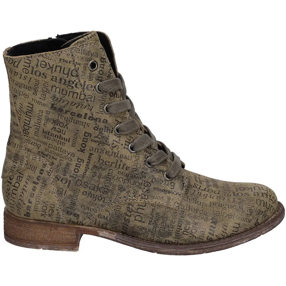 Josef Seibel Sienna 82 Womens Printed Leather Ankle Boot