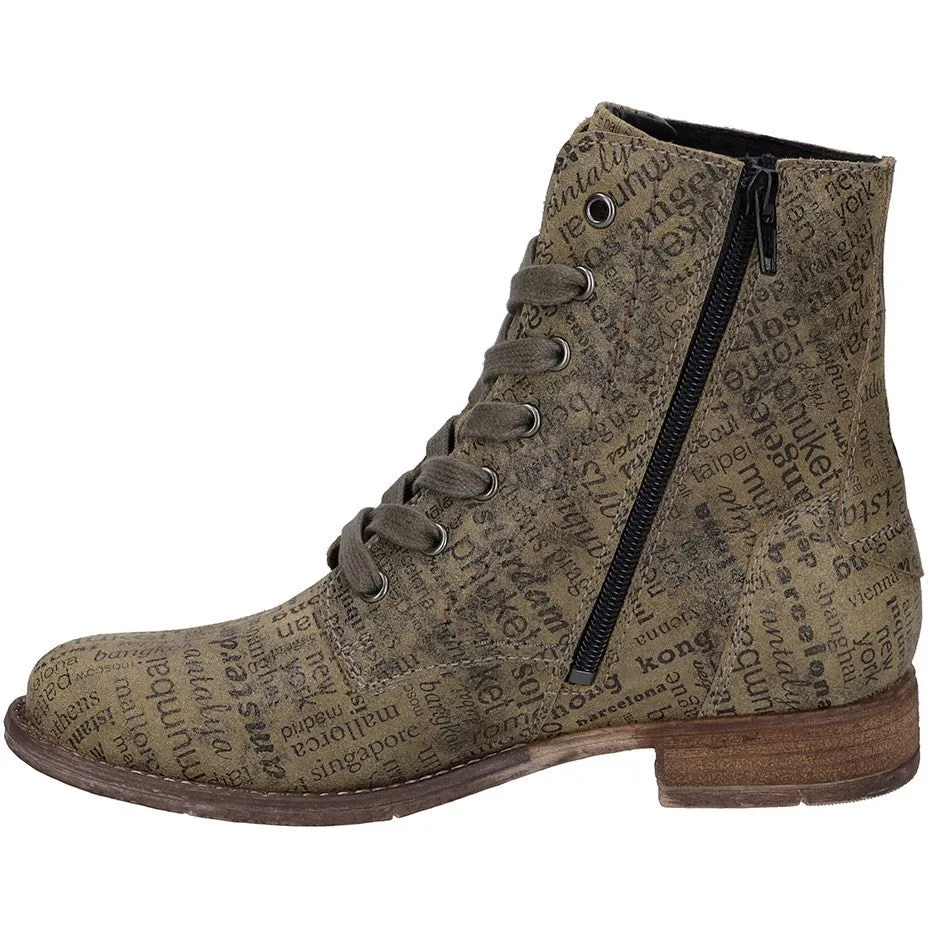 Josef Seibel Sienna 82 Womens Printed Leather Ankle Boot