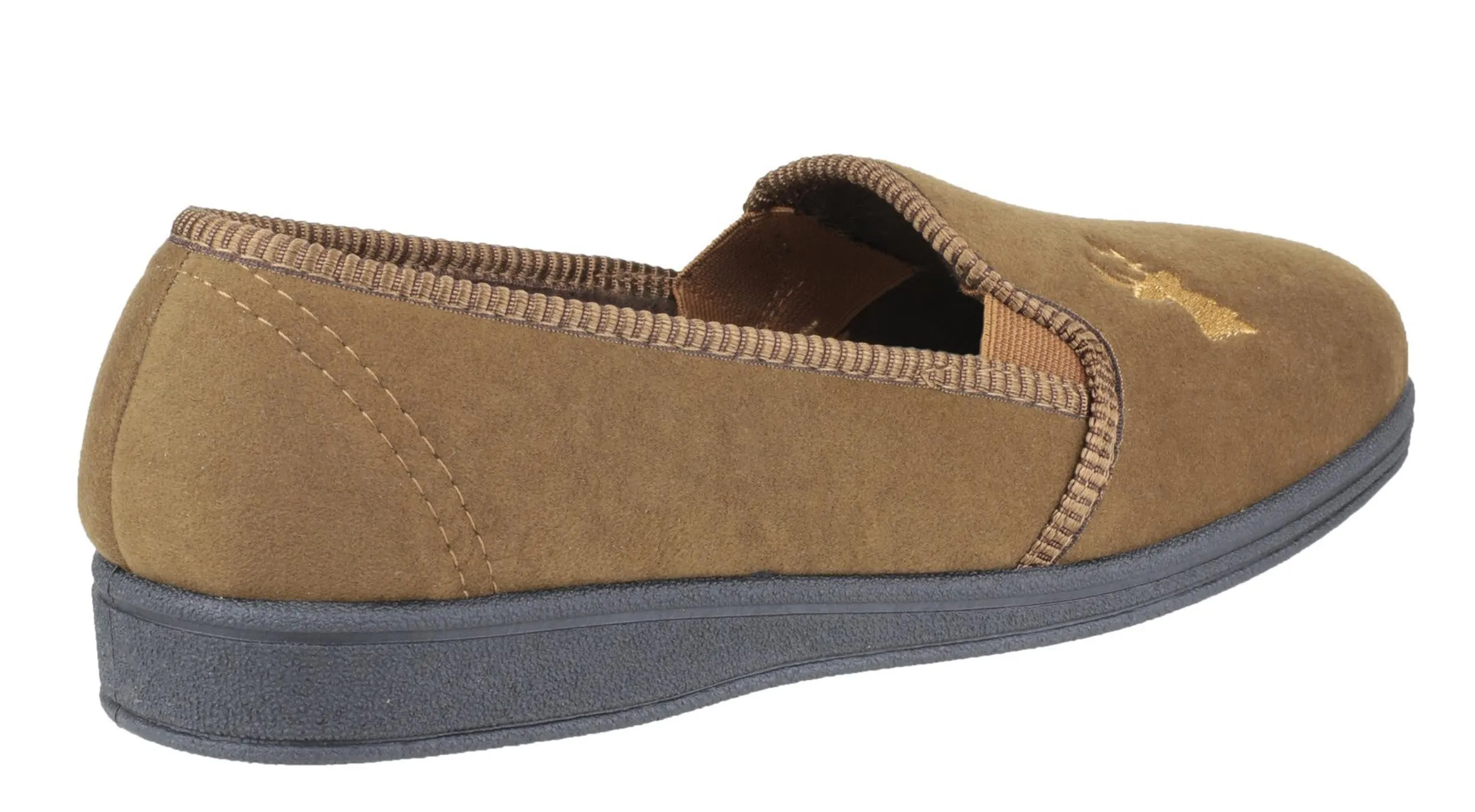 Mirak Stag Mens Classic Velour Full Slipper