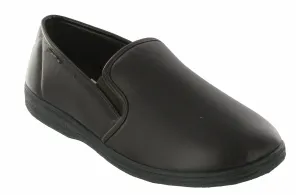 Mirak Visa Mens Faux Leather Slip On Full Slipper