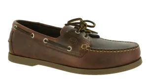 Orca Bay Creek Mens Premium Leather 2 Eyelet Deck Shoe