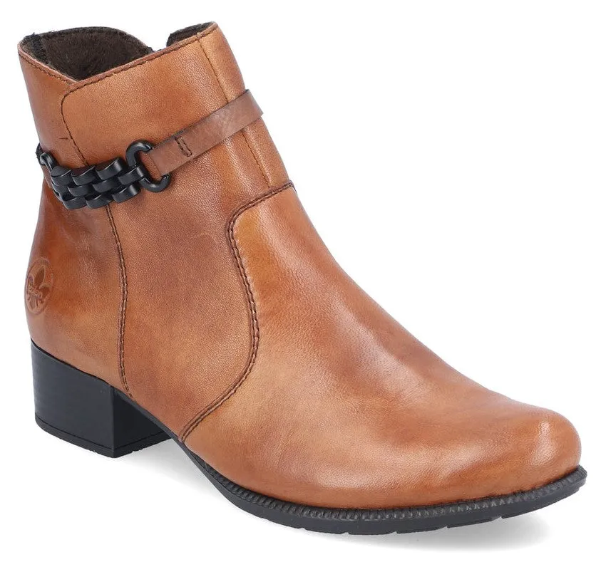 Rieker 78676-25 Womens Leather Ankle Boot