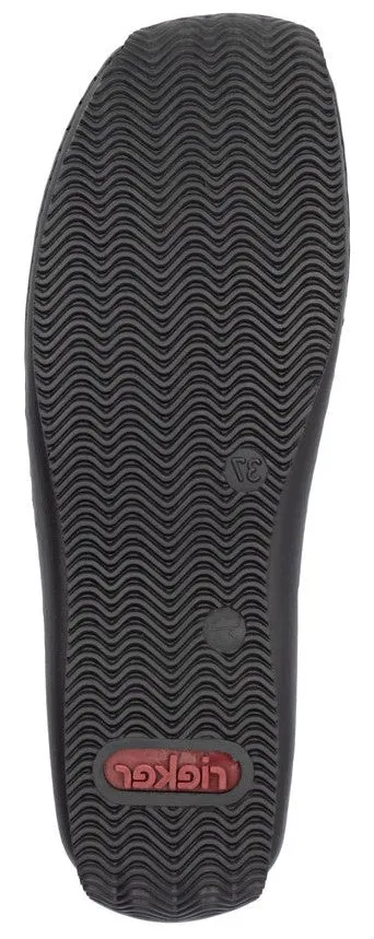 Rieker L1751-02 Womens Leather Slip On Casual Shoe