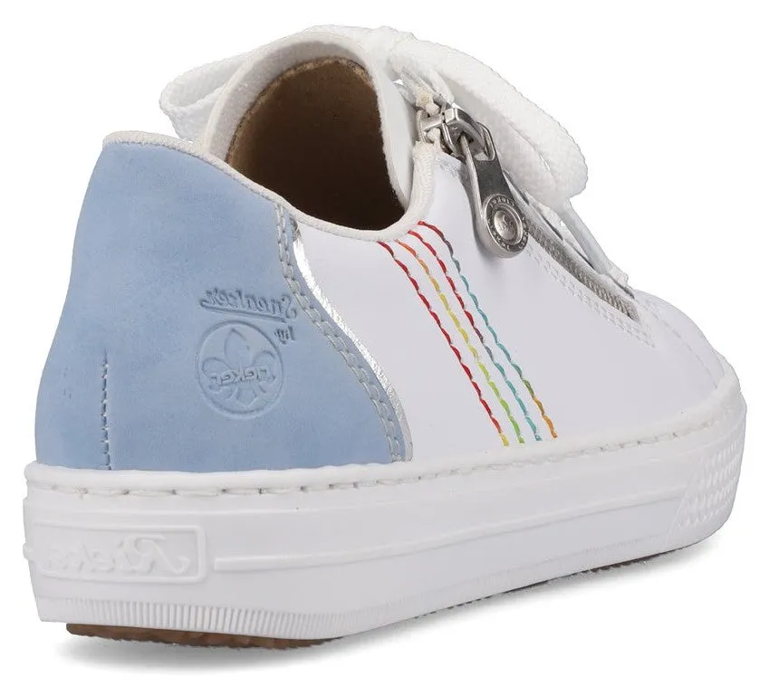 Rieker L5915-80 Womens Leather Lace Up Trainer
