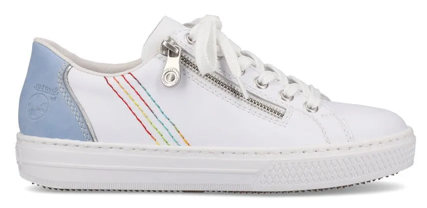 Rieker L5915-80 Womens Leather Lace Up Trainer