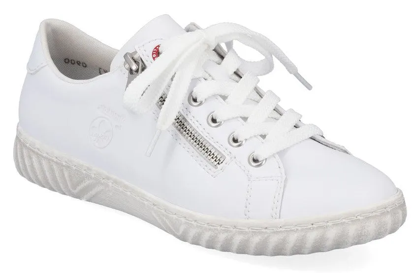Rieker N0900-81 Womens Leather Lace Up Trainer