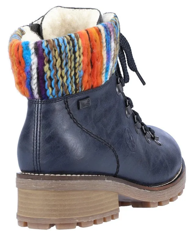 Rieker Z0445-14 TX Womens Lace Up Ankle Boot