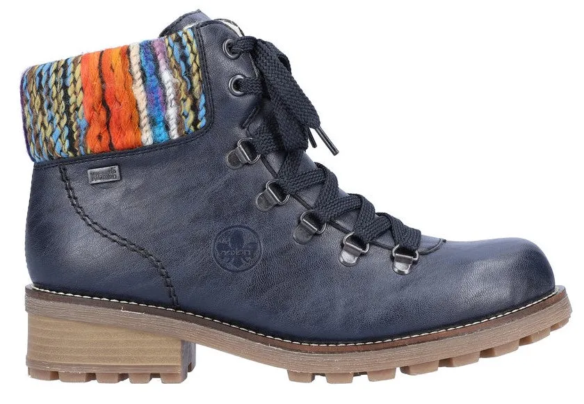 Rieker Z0445-14 TX Womens Lace Up Ankle Boot