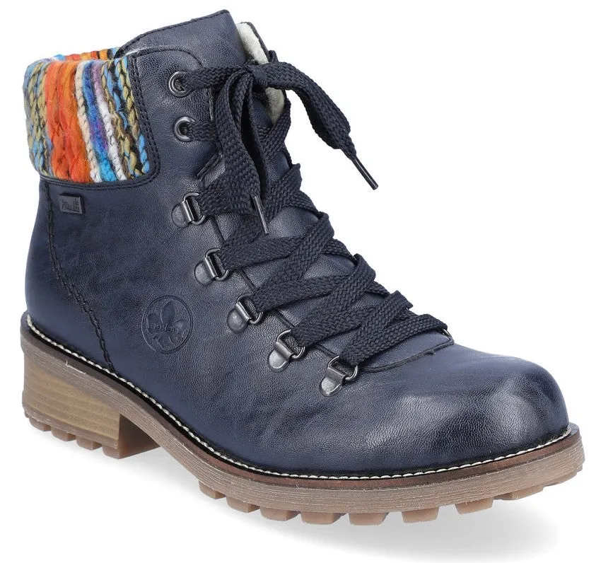 Rieker Z0445-14 TX Womens Lace Up Ankle Boot