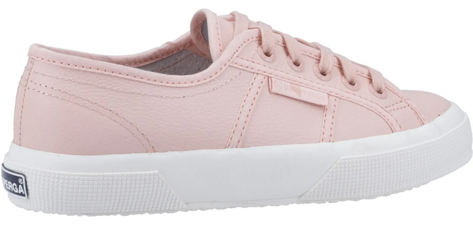 Superga 2750 Tumbled Leather Womens Lace Up Casual Shoe